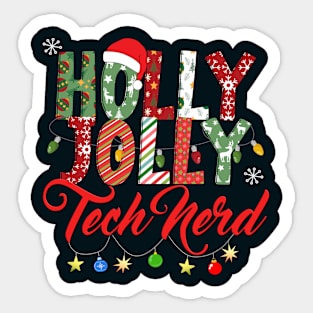 Holly Jolly Tech Nerd Sticker